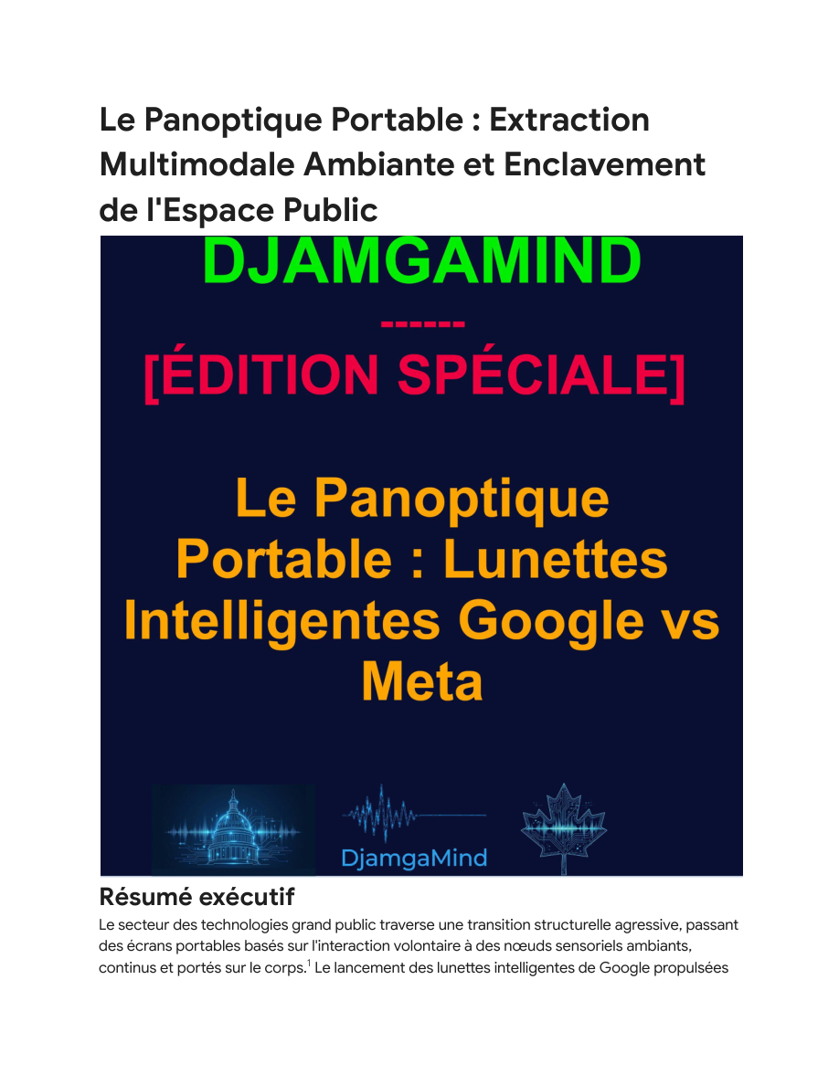 Le Panoptique Portable Extraction Multimodale Ambiante Et Enclavement De L'Espace Public Cover
