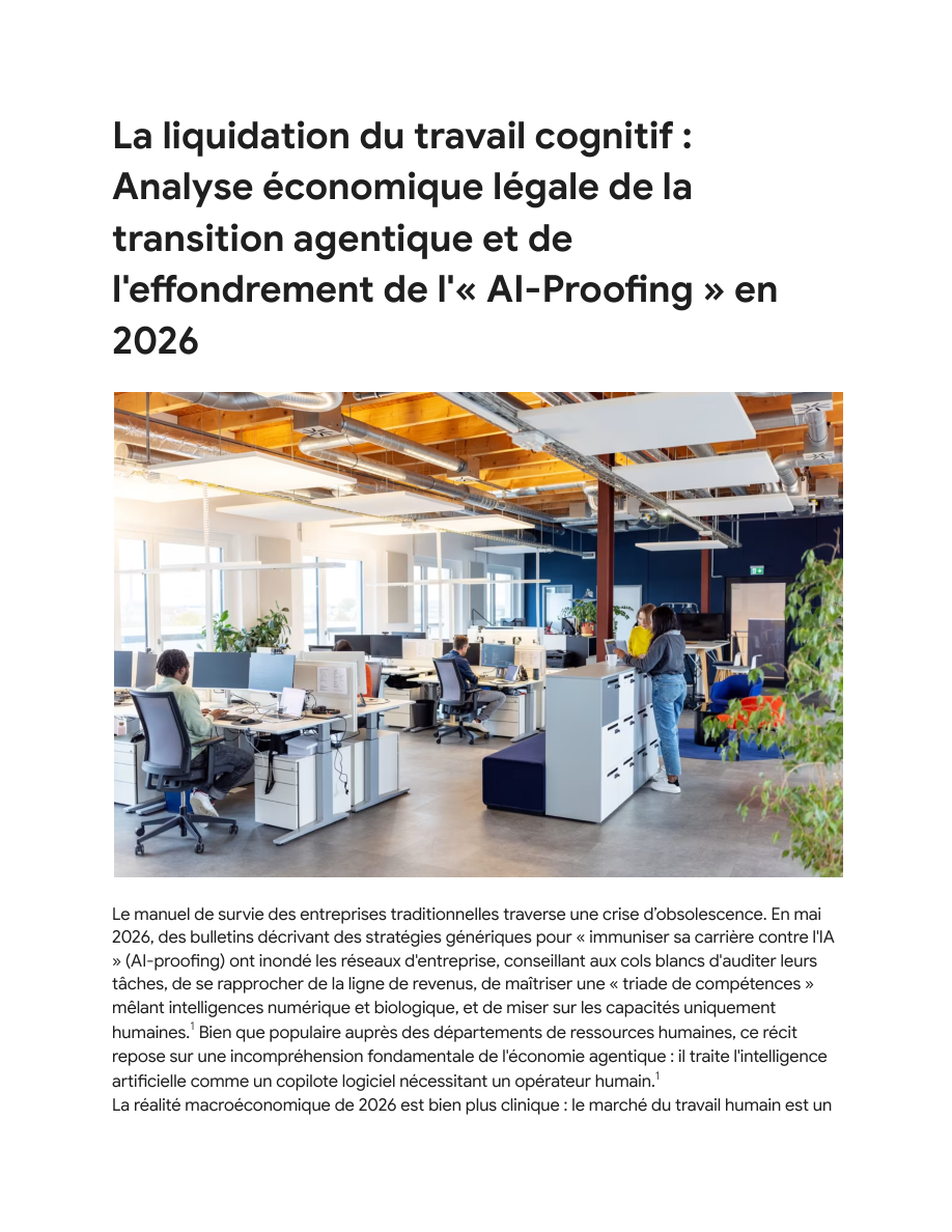 The Liquidation Of Cognitive Labor Forensic Economic Analysis Bak Cover