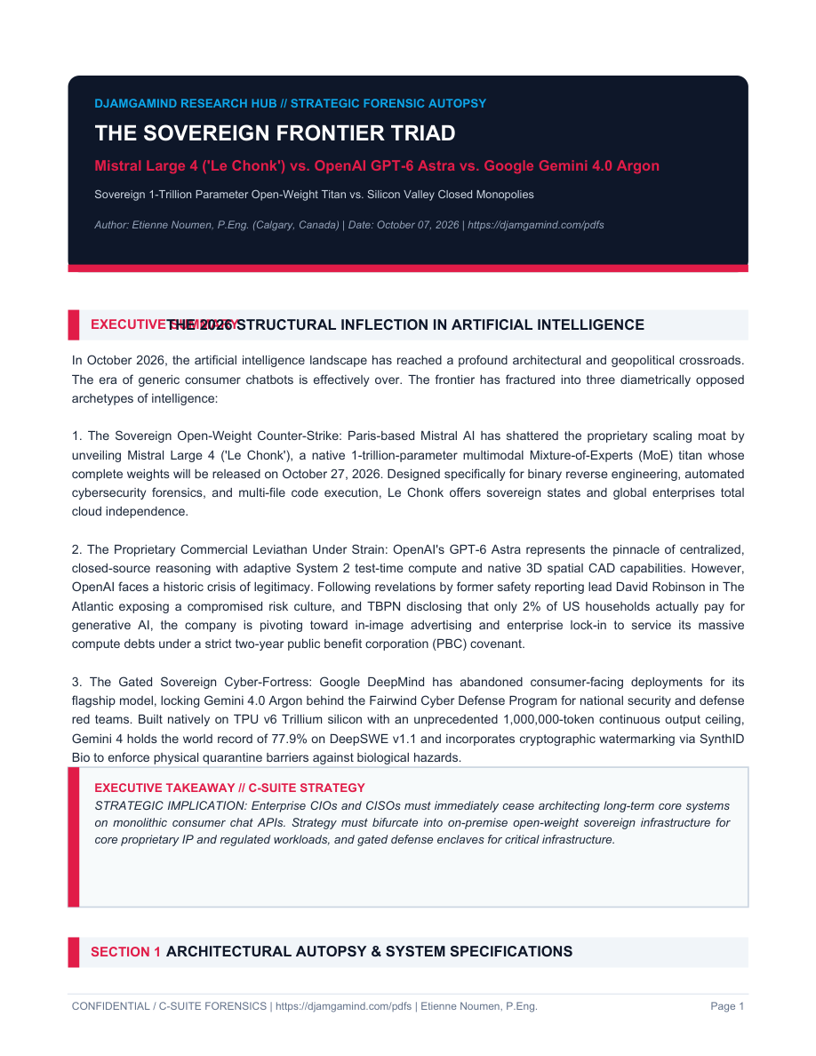 The Sovereign AI Triad Whitepaper Executive Report Cover